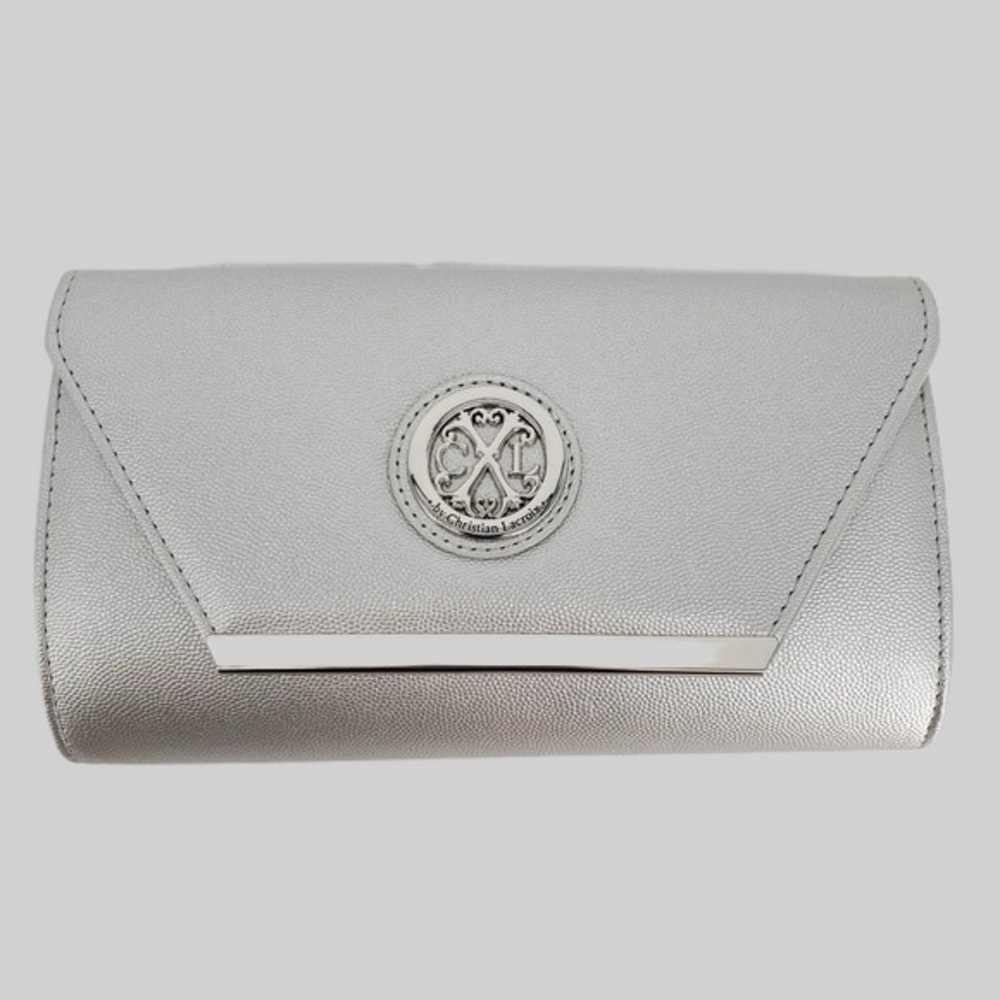 CXL by Christian Lacroix‎ silver clutch
